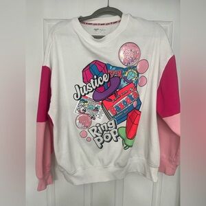 Justice White and Pink Ring Pop/Bazooka Collab